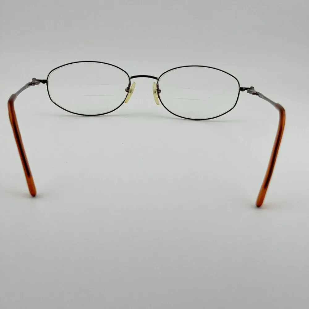 Bulova Helena Eyeglasses‎ Taupe Brown Round full Rim Frames 53-18-140 H12203